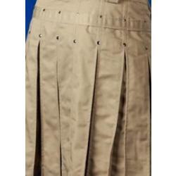 XL Khaki Kilt w/Gunmetal Rivets